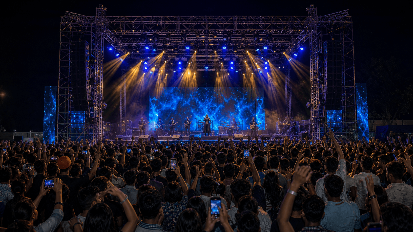 TCC event production stage and audience